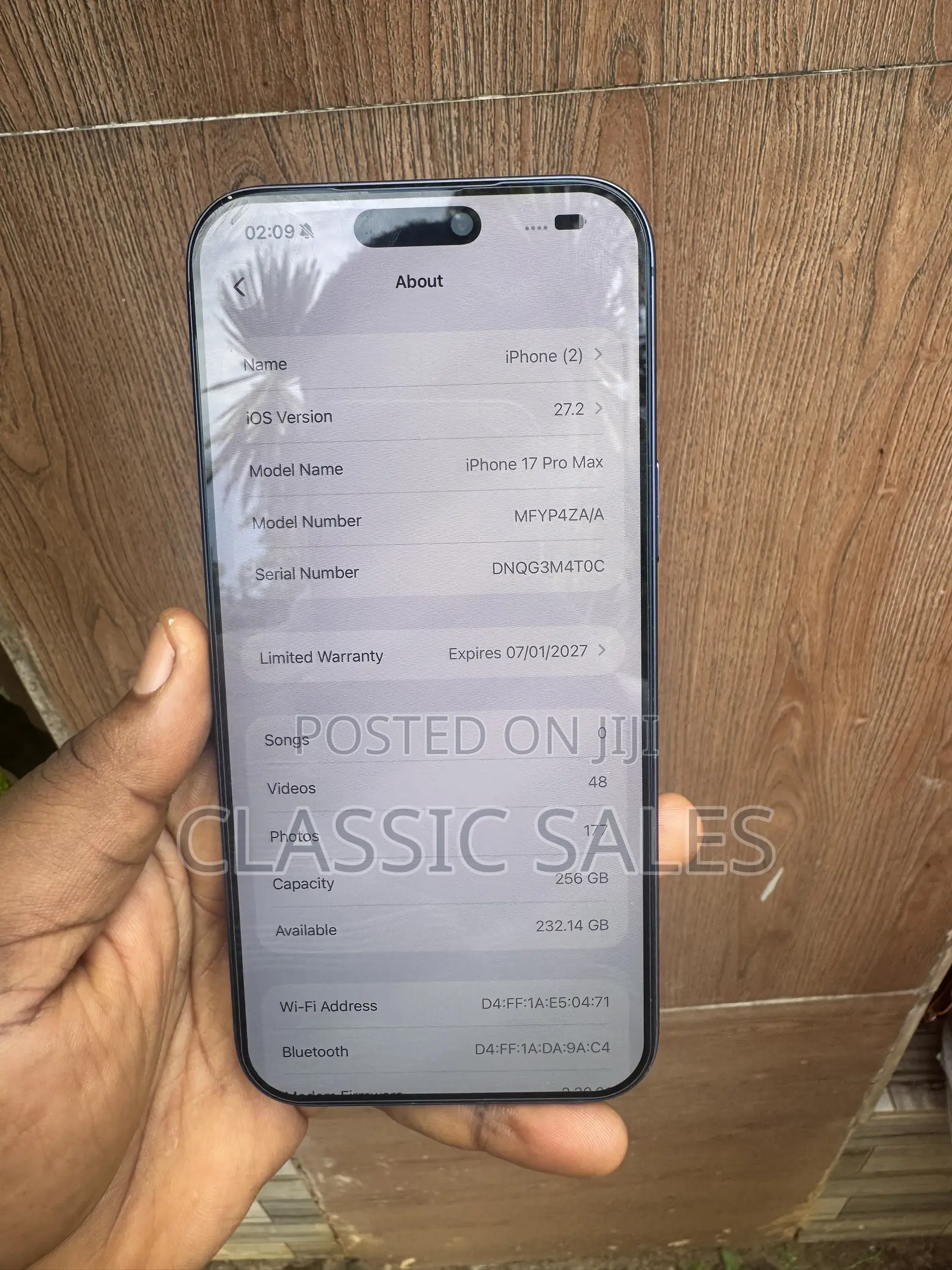 New Apple iPhone 17 Pro Max 256 GB Blue