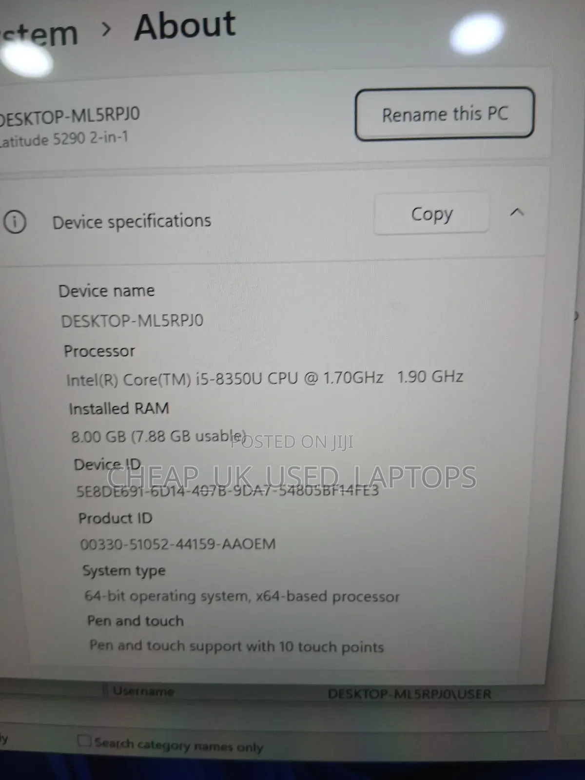 Laptop Dell Latitude 5290 2-in-1 8GB Intel Core i5 SSD 256GB