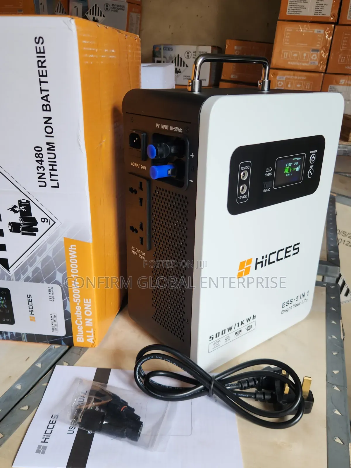 Original Lithium Battery All in One Solar Generator 1KWh / 500w