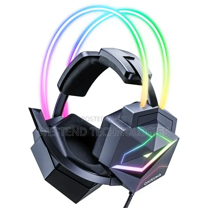 ONIKUMA X20 Gaming Headset Wit RGB Light & Bass Surround for PS5 Phone