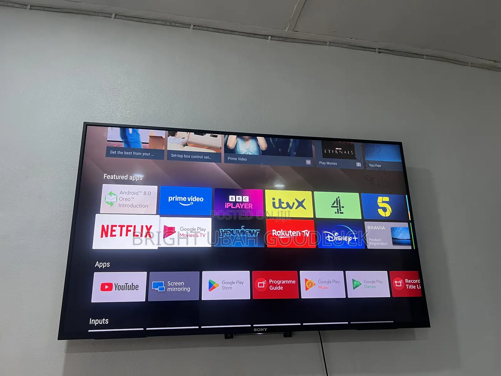 Sony 50 Inches Android Smart TV With Free Netflix Acct Bluetooth Mirro