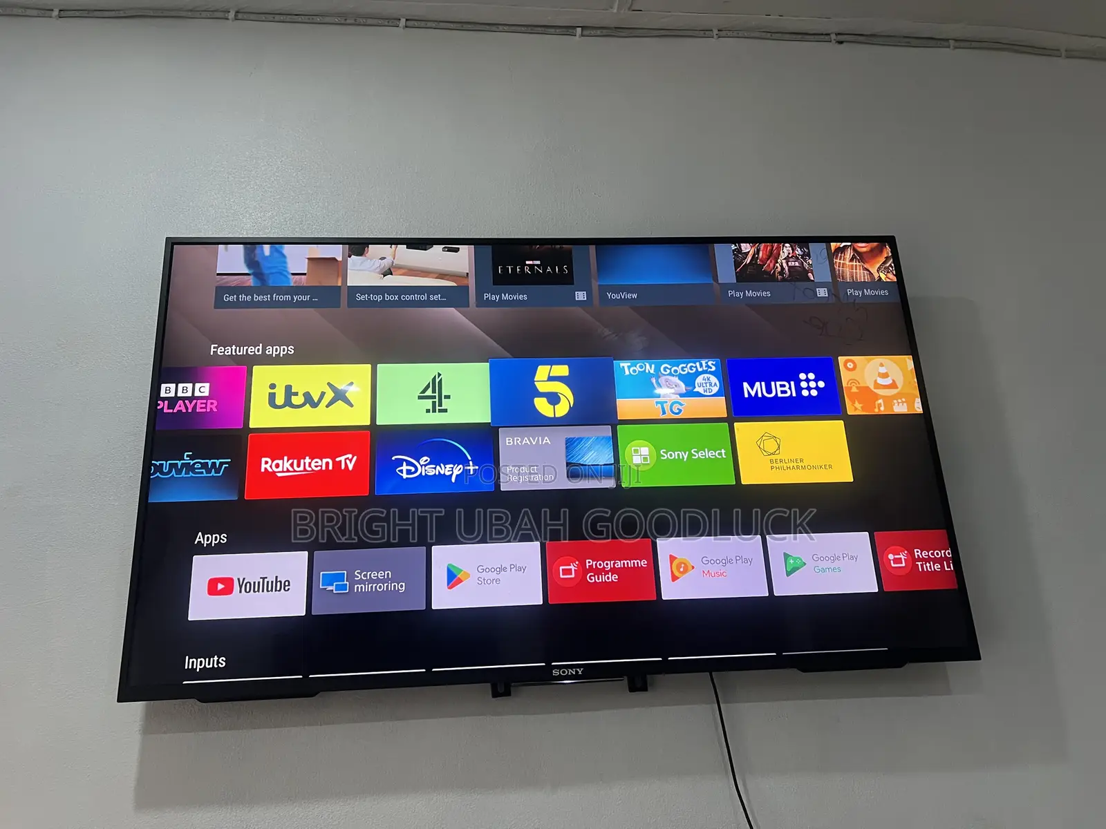 Sony 50 Inches Android Smart TV With Free Netflix Acct Bluetooth Mirro