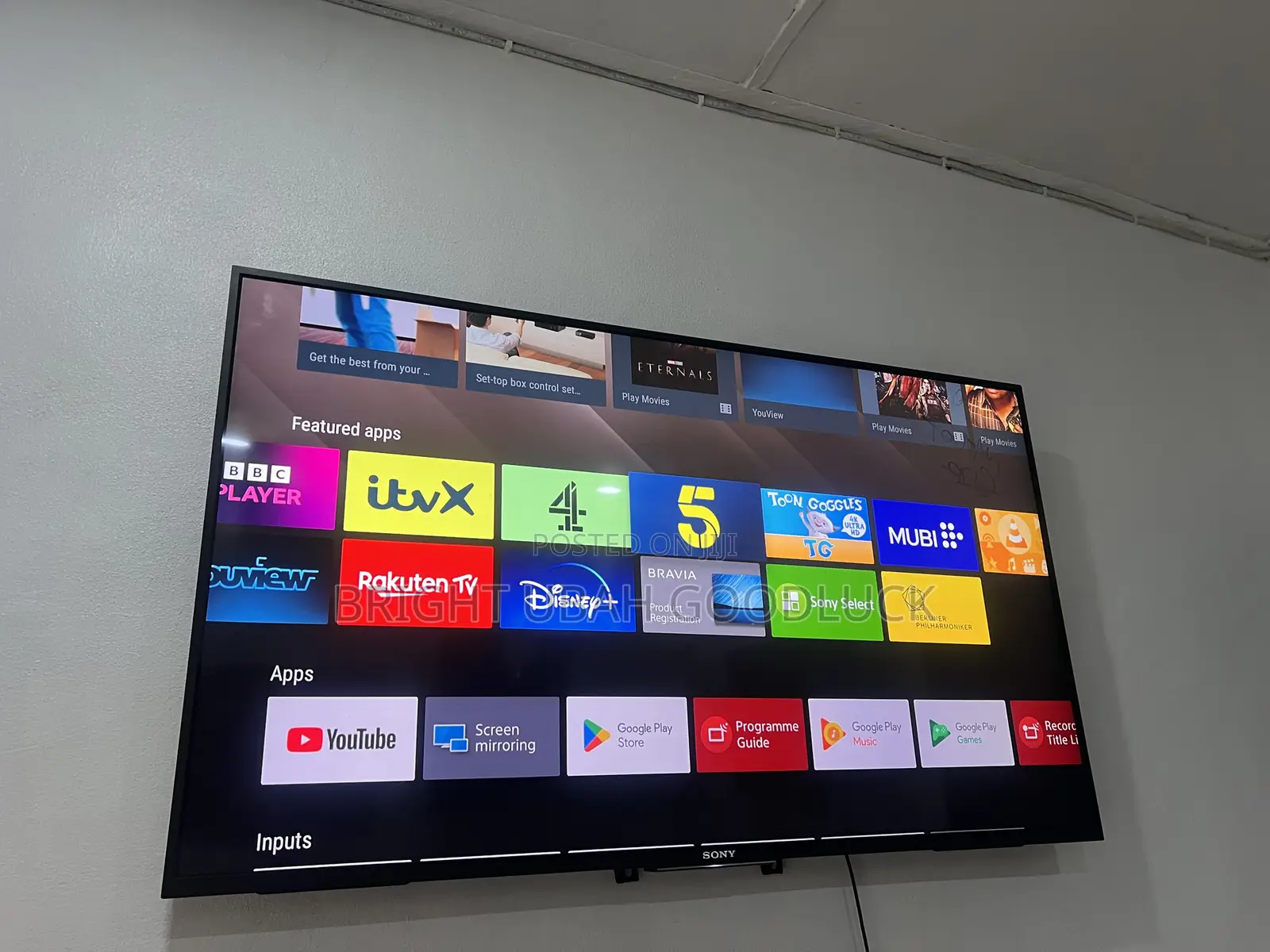 Sony 50 Inches Android Smart TV With Free Netflix Acct Bluetooth Mirro