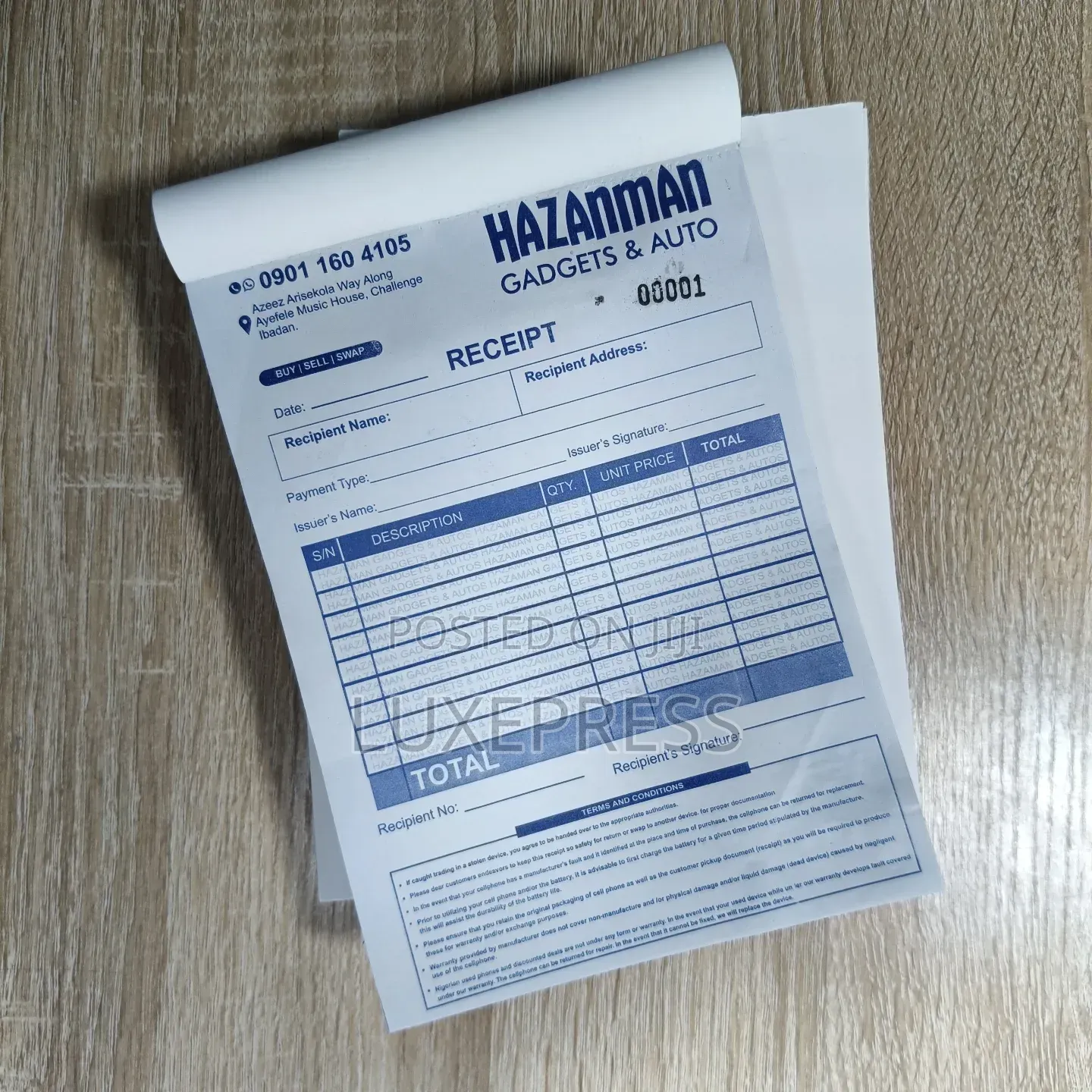 Branded Receipts & Receipt Book Printing