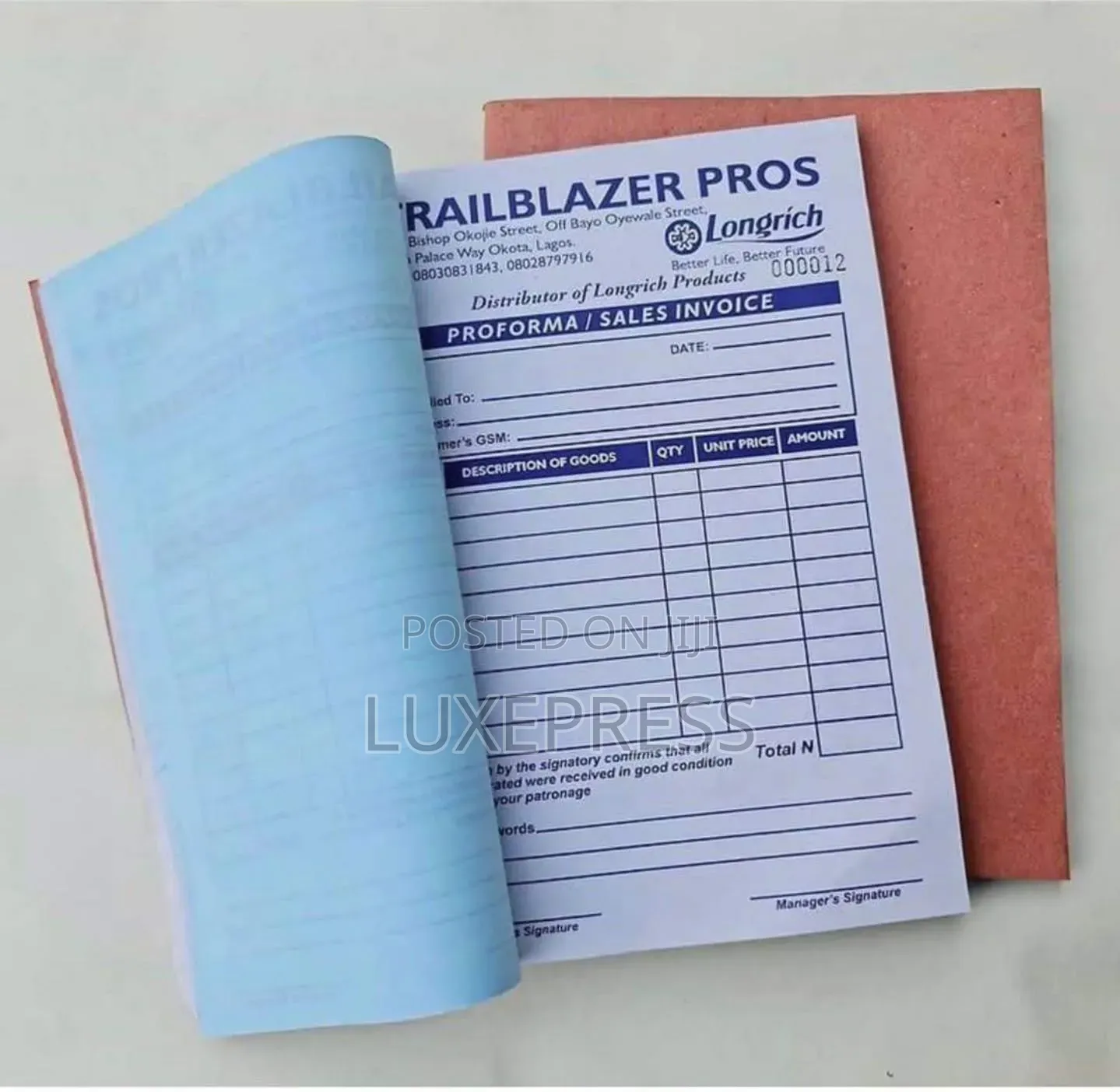 Branded Receipts & Receipt Book Printing