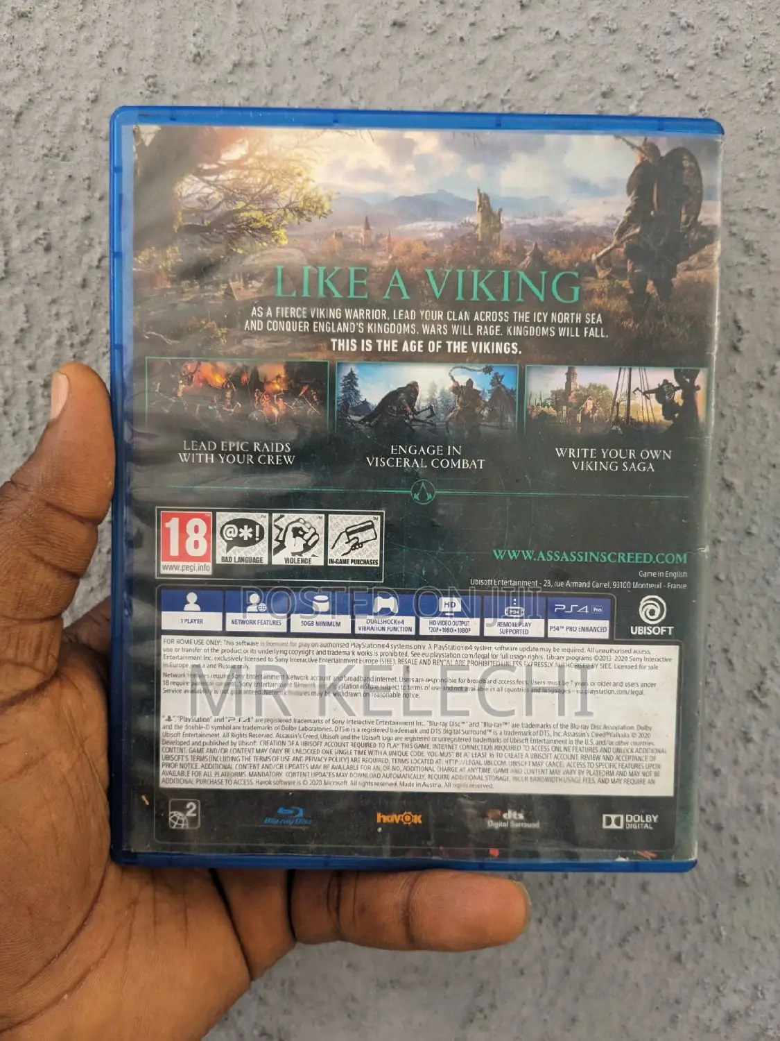 Neatly Used Assassins Creed Valhalla for PS4 and PS5.