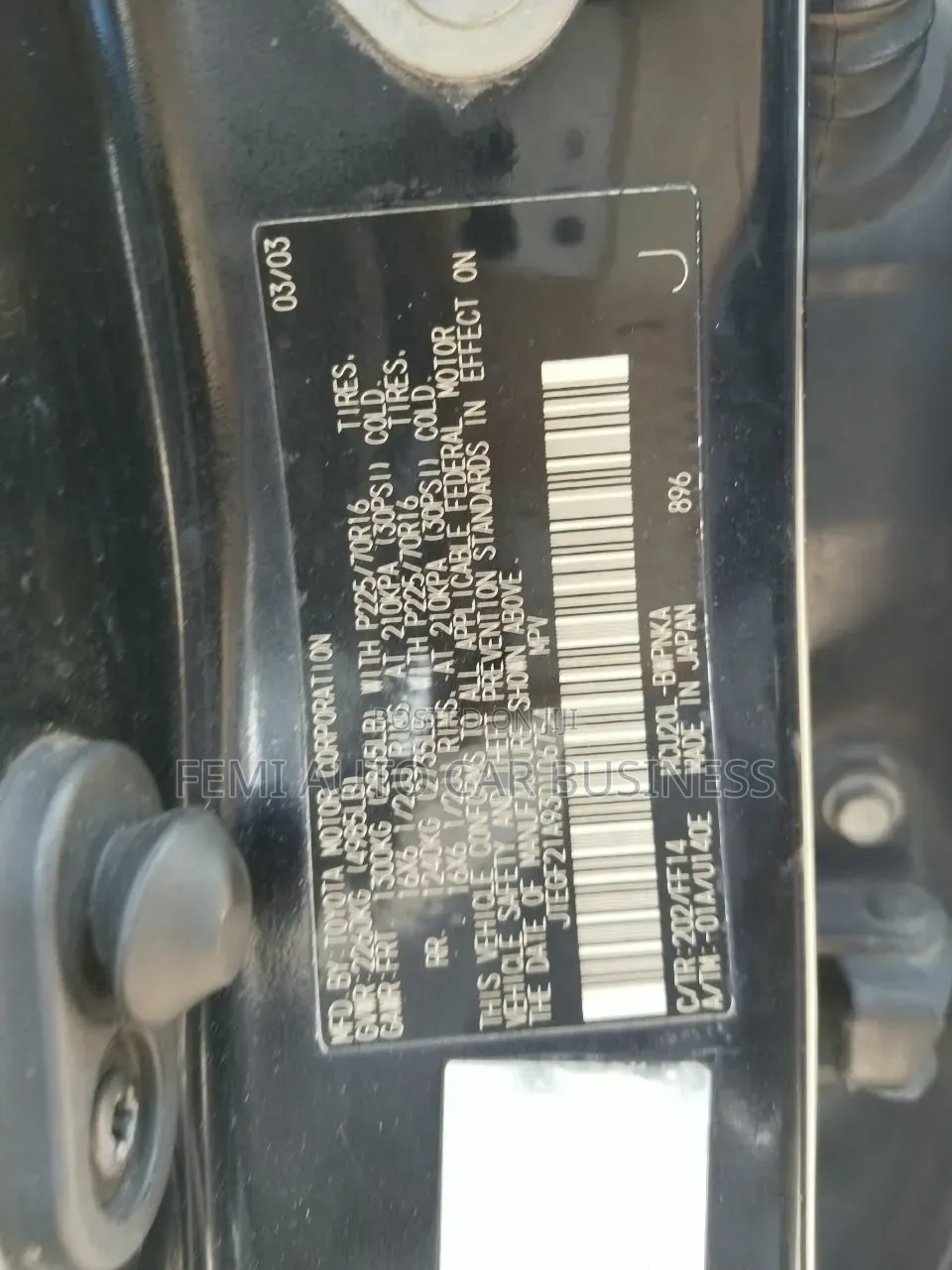 Toyota Highlander 2003 Black