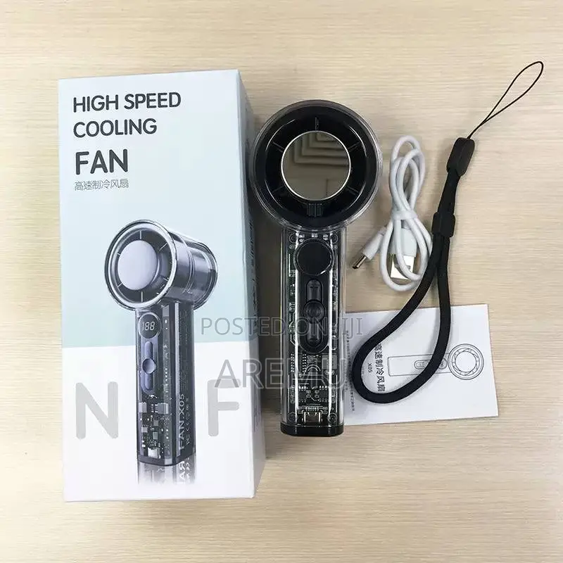 Transparent USB Rechargeable Handheld Fan