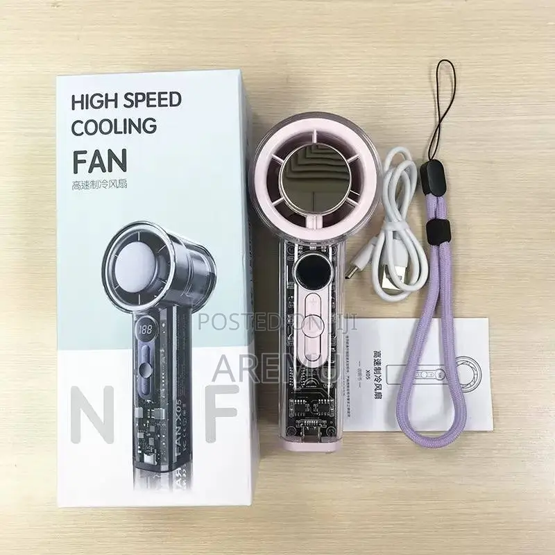 Transparent USB Rechargeable Handheld Fan