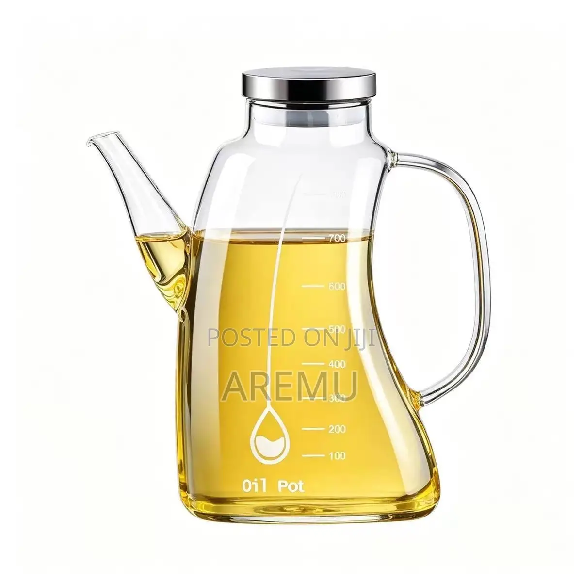 1000ml Glass Oil Jar With Stainless Lid