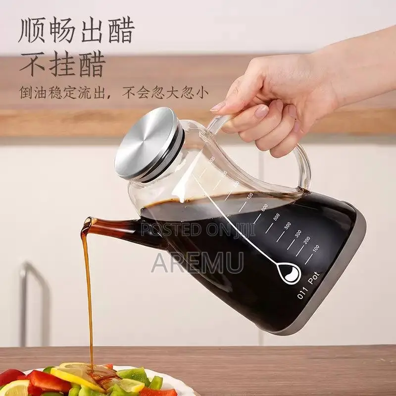 1000ml Glass Oil Jar With Stainless Lid