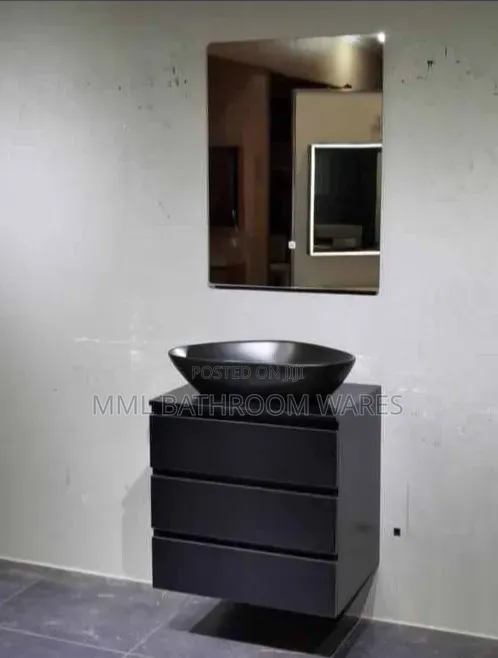 Modern Black Bathroom Cabinet Vanity With Sink