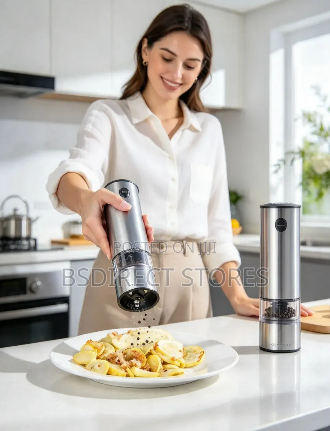 Cole and Mason Electronic Battersea Salt Pepper Mill Giftset Set of 2