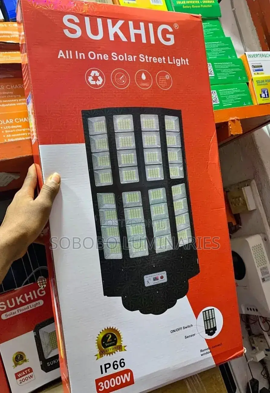 3000watts Sukhig Solar Street Light With Remote Control