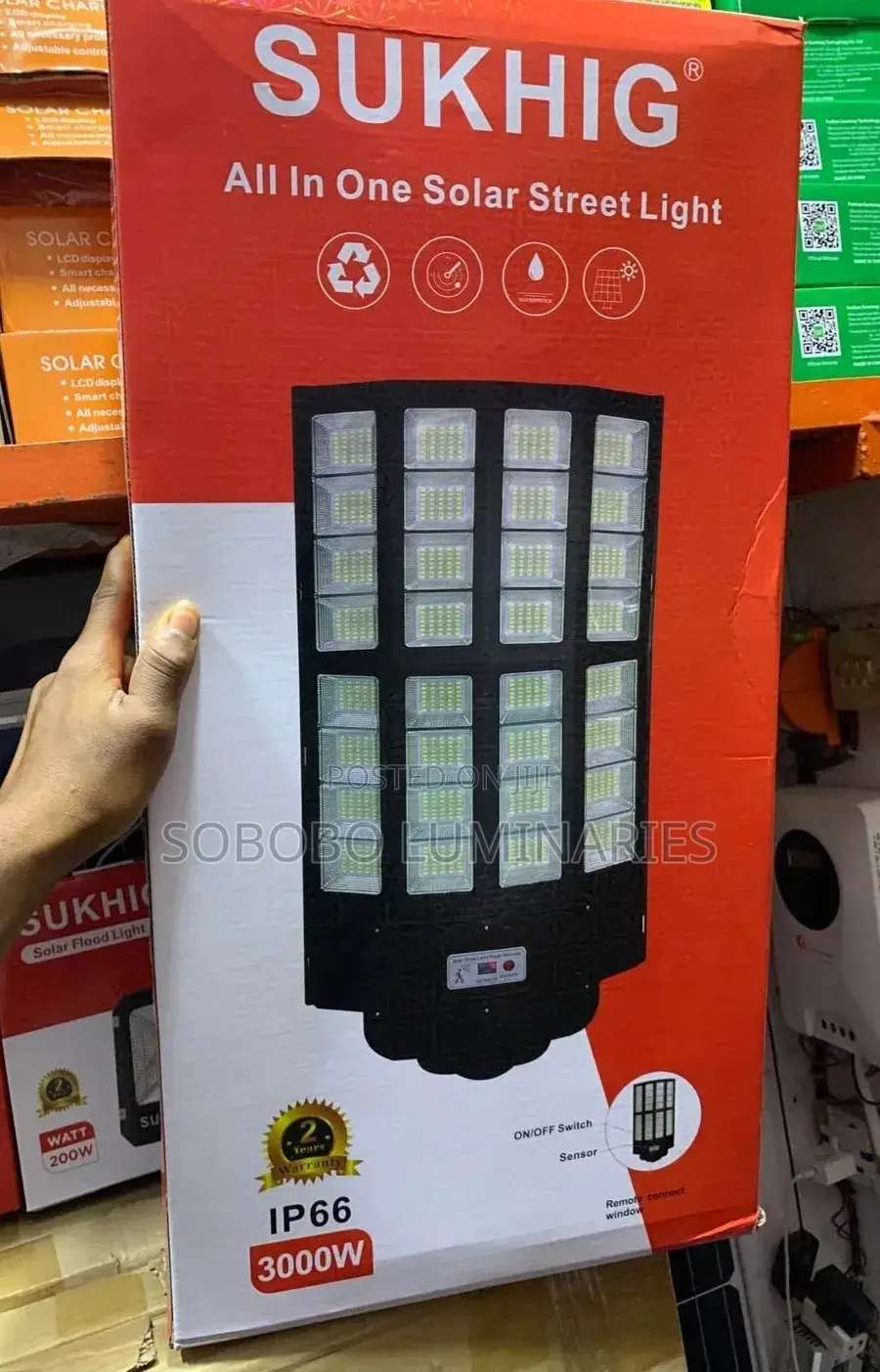 3000watts Sukhig Solar Street Light With Remote Control