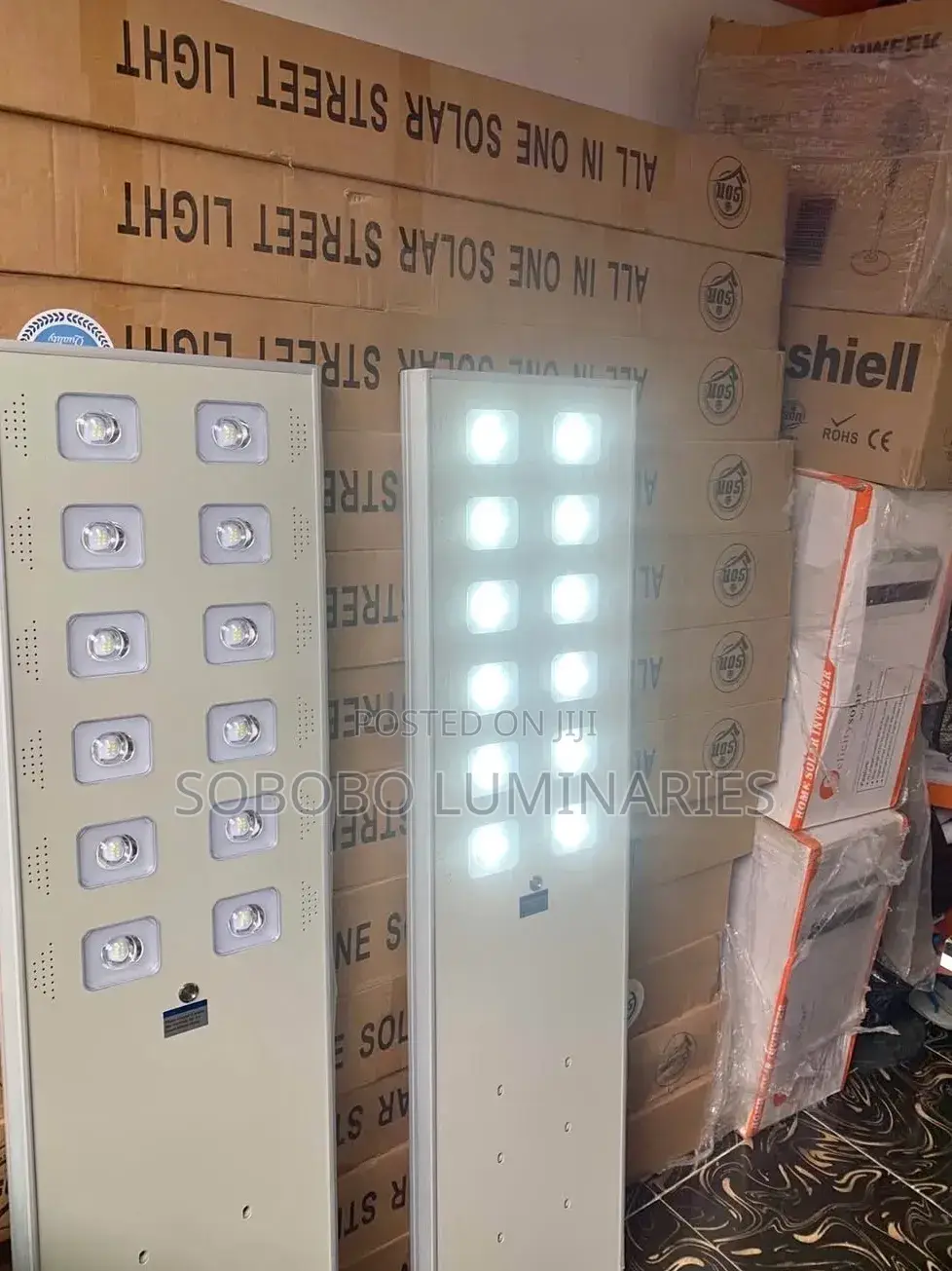 All in One Solar Street Light 100w 12eyes Wakatek