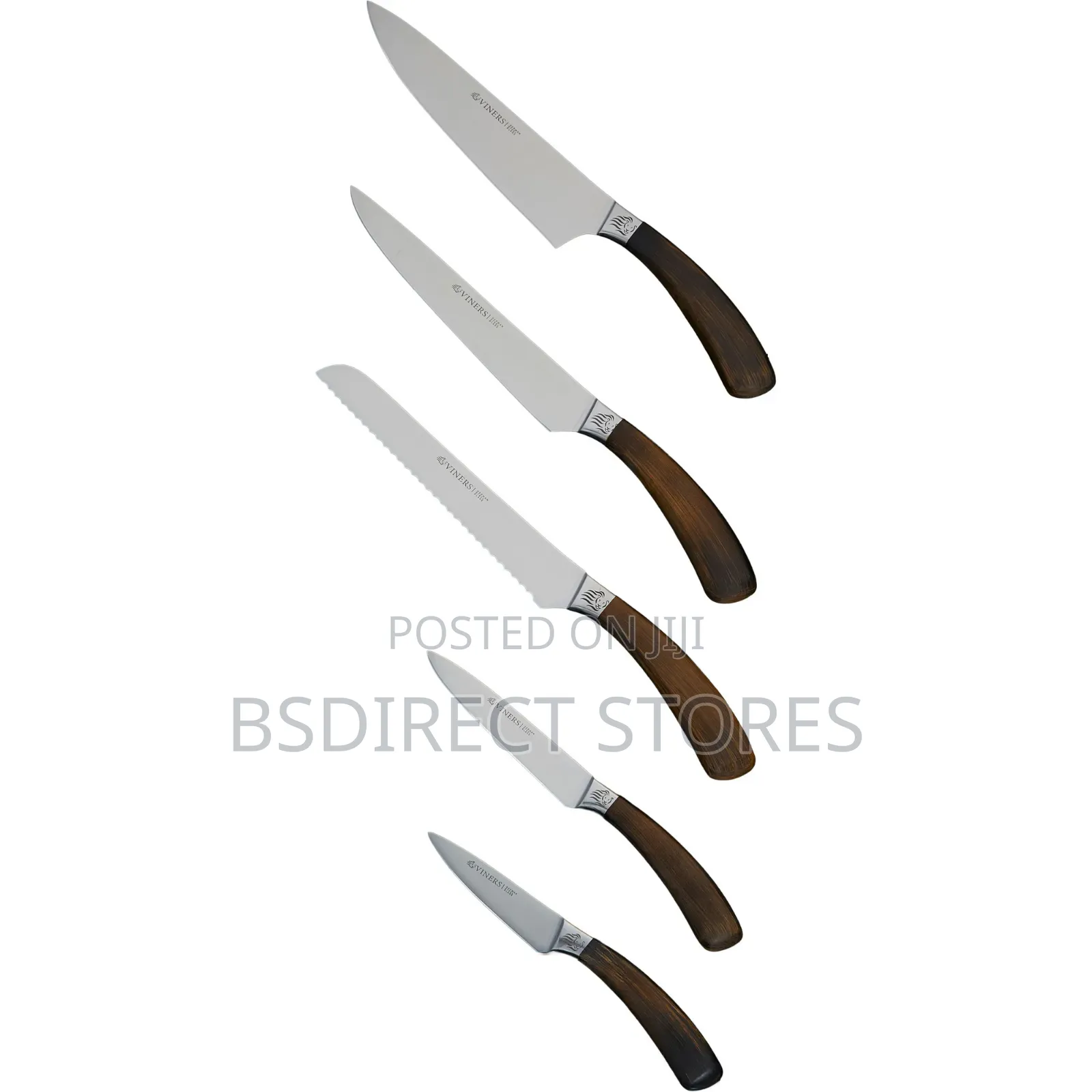 Viners Artisan Professional Chef 5 Piece Knife Set With Wooden Block
