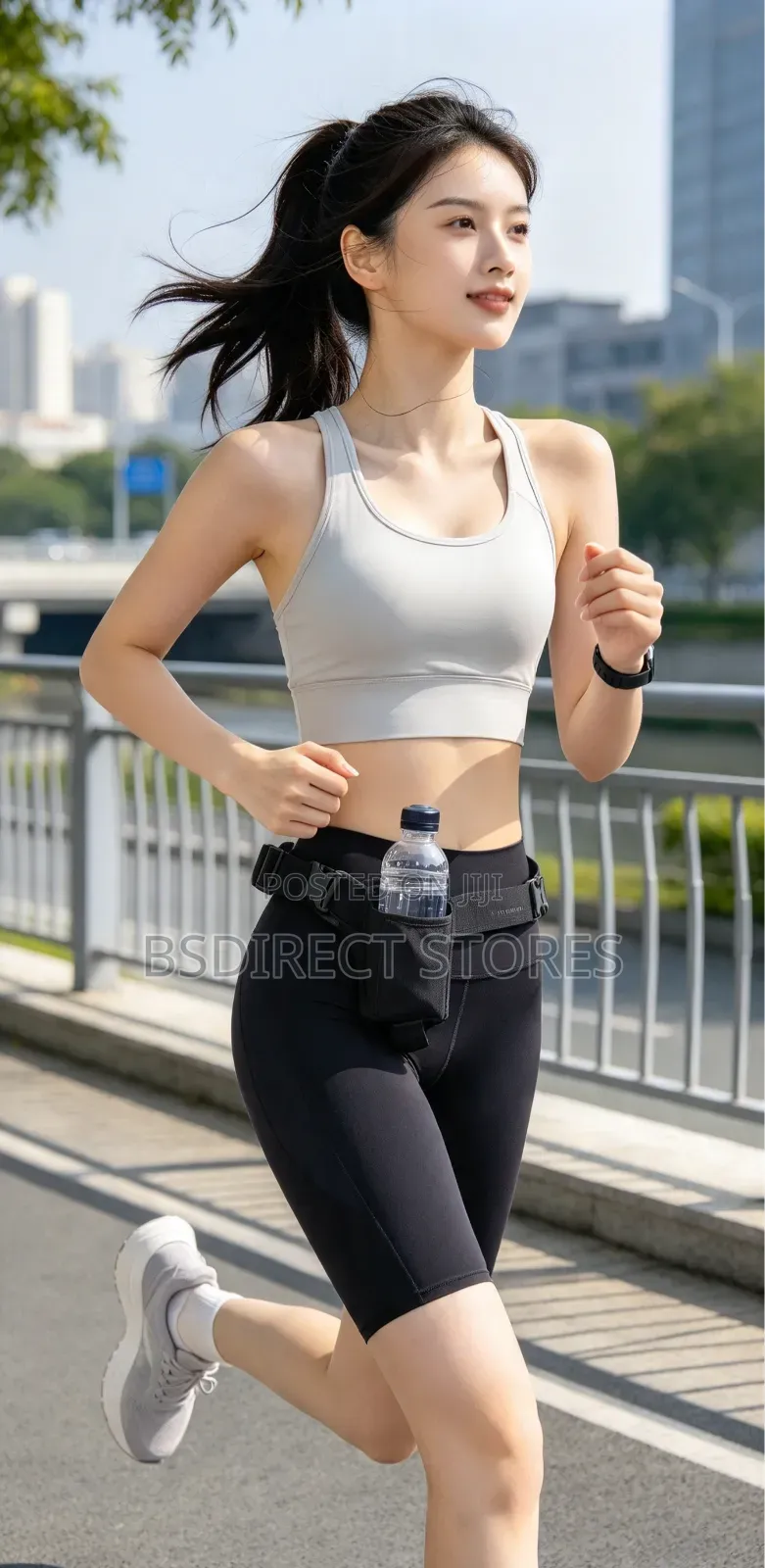 Ultra‐light No Bounce Running Belt Water Bottle Storage for Hydration