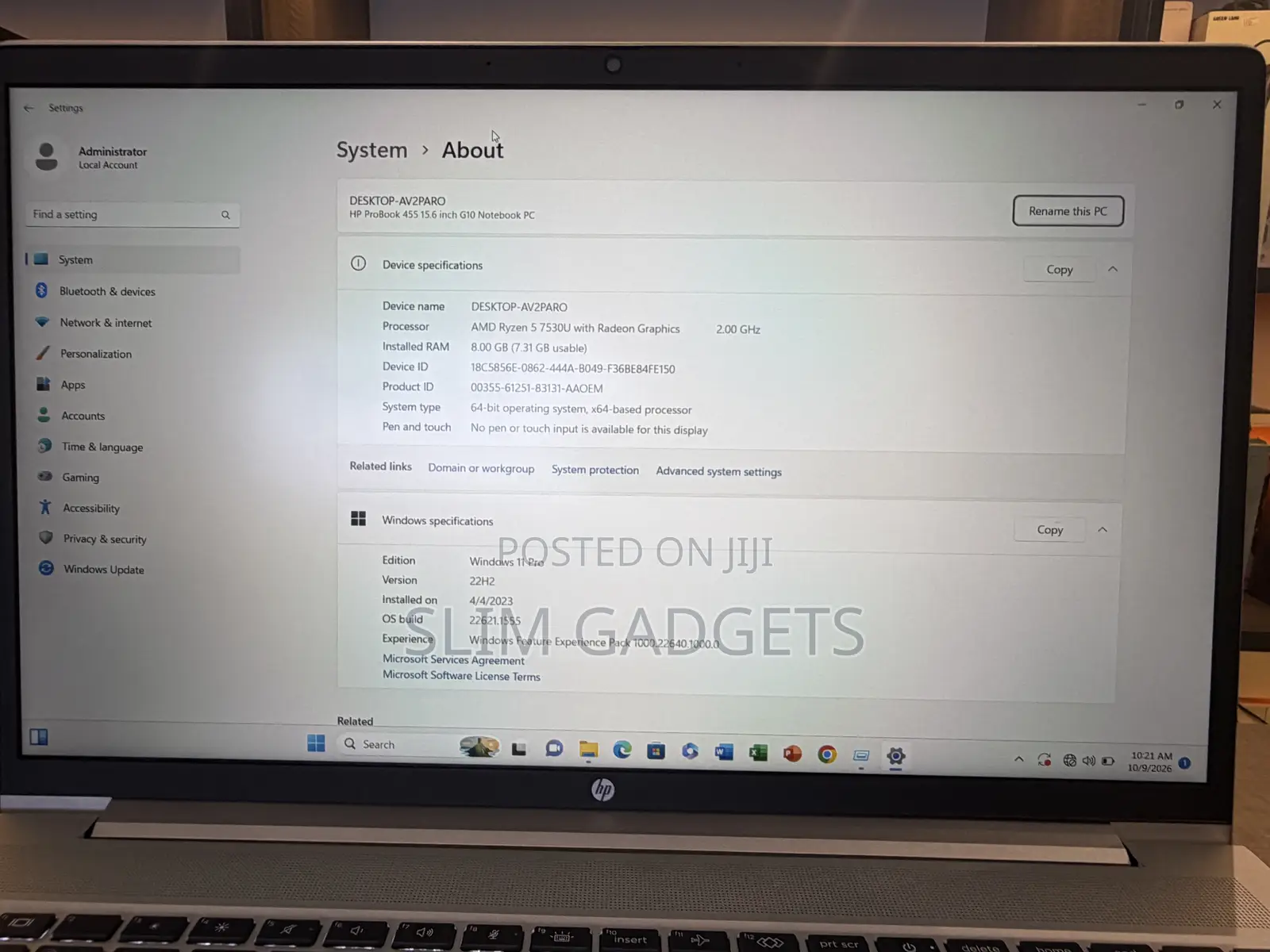 Laptop HP ProBook 455 16GB AMD Ryzen 5 SSD 256GB