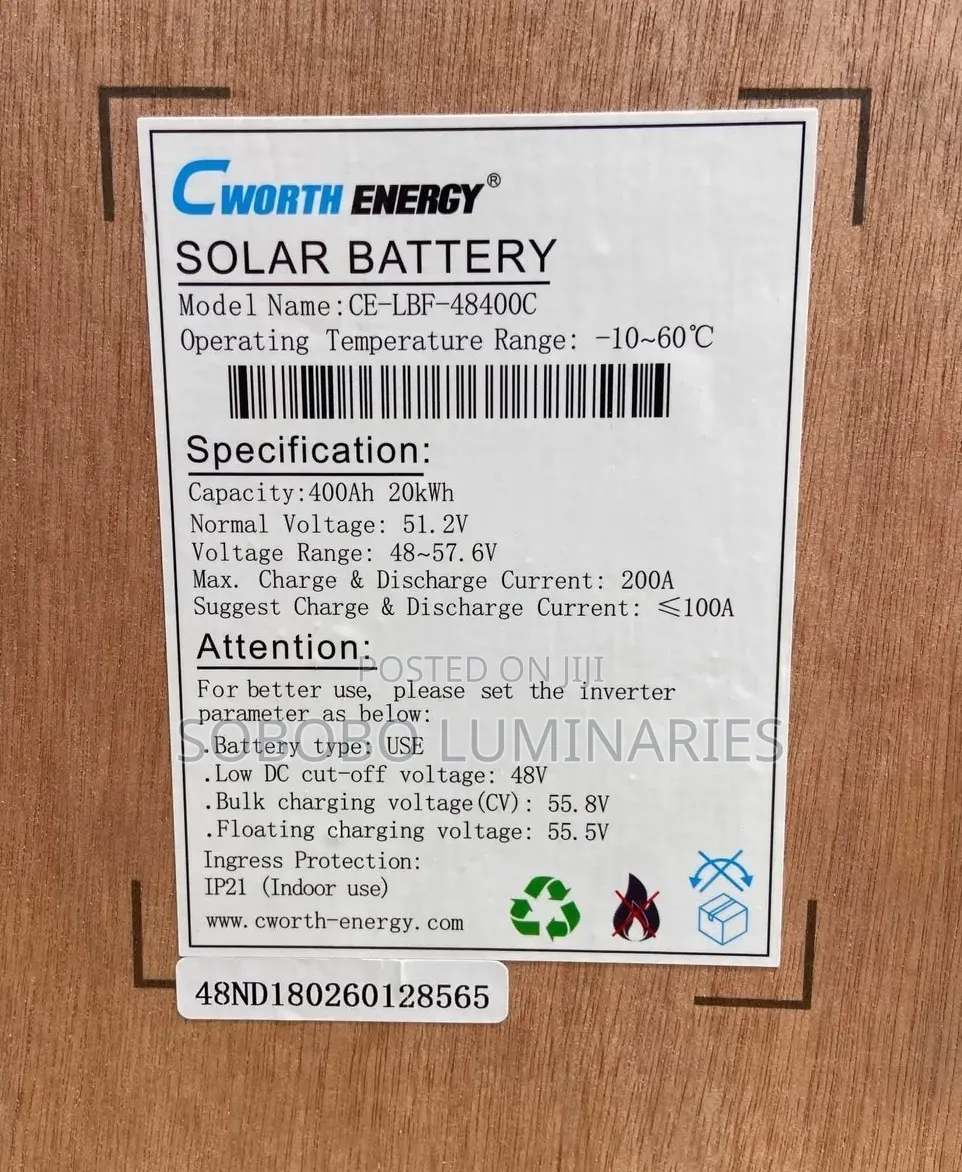 20Kwh 48v Lithium Battery