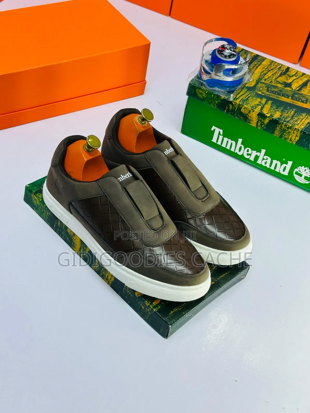 Mens Timberland Quilted Laceless Shoes Size 40-46