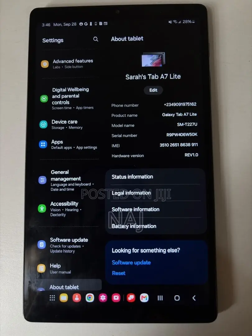 Samsung Galaxy Tab A7 Lite 64 GB Gray