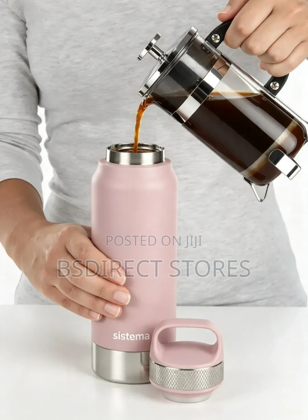 Sistema PINK Hydrate Stainless Steel Bottle- 1000ml Double Wall Vacuum
