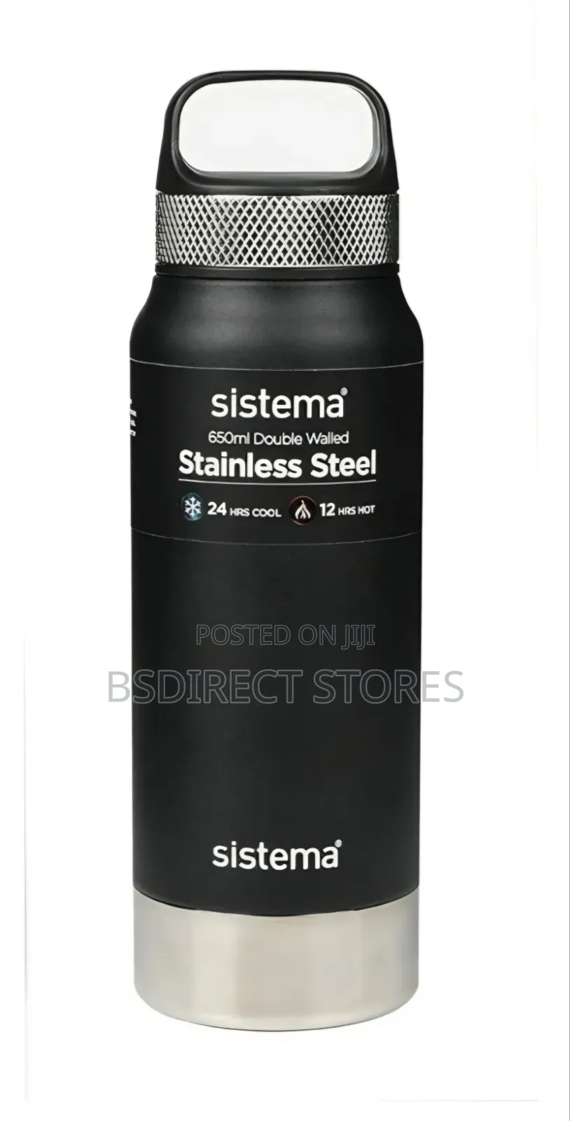 Sistema Black Hydrate Stainless Steel Bottle 1000ml Double Wall Vacuum