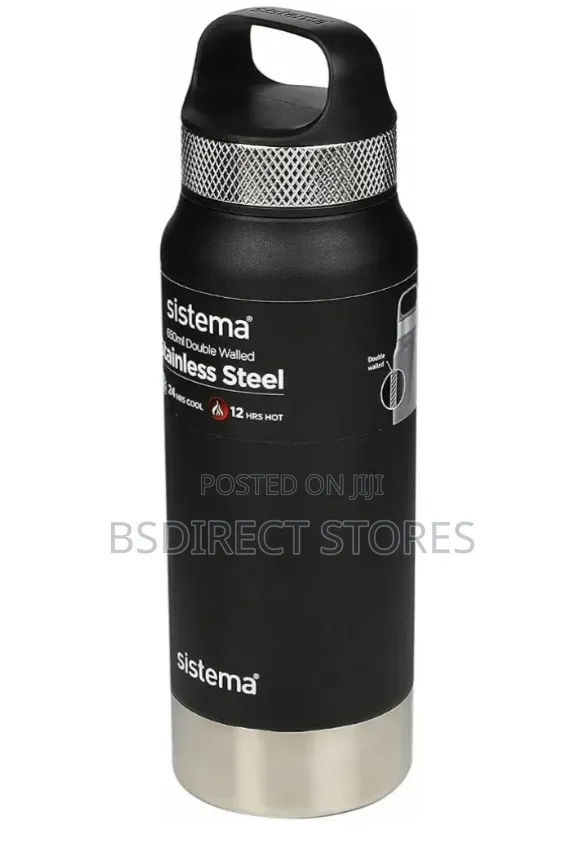 Sistema Black Hydrate Stainless Steel Bottle 1000ml Double Wall Vacuum