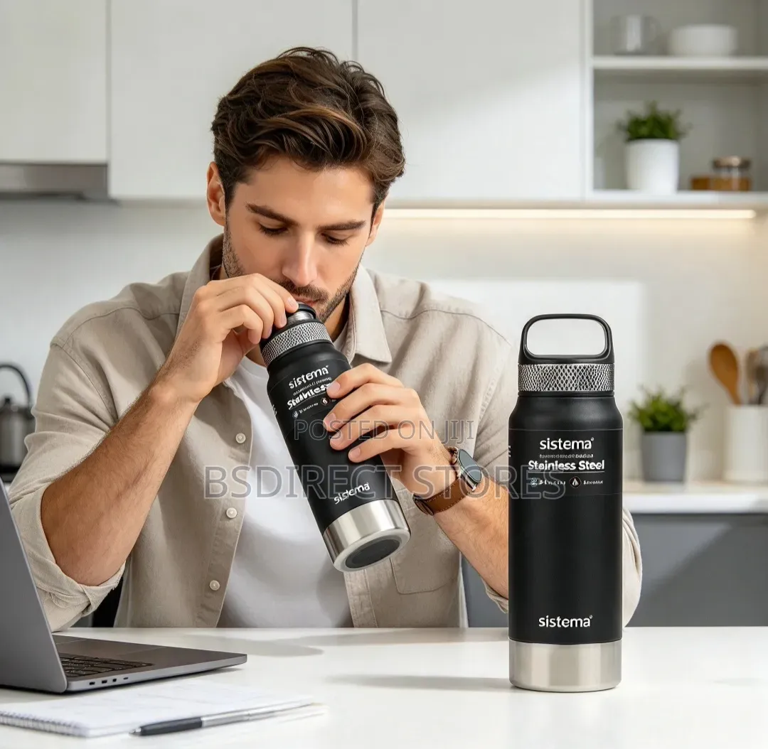 Sistema Black Hydrate Stainless Steel Bottle 1000ml Double Wall Vacuum