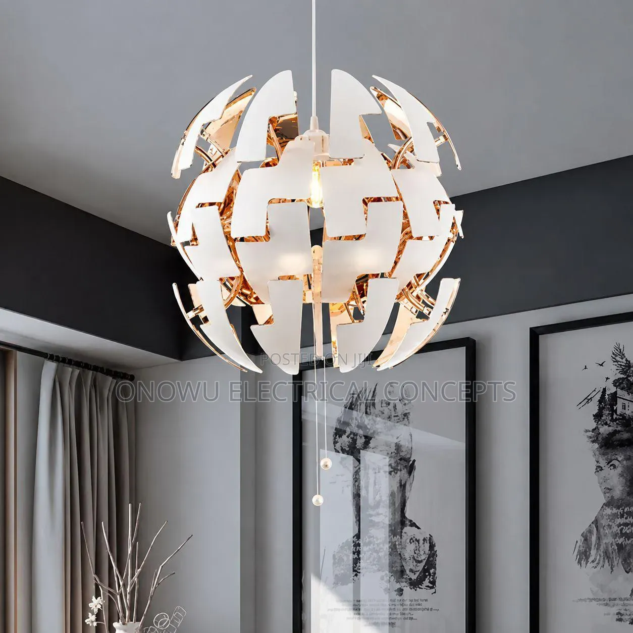 Modern LED Ceiling Chandelier Lights for Living Room Bedroom Dining