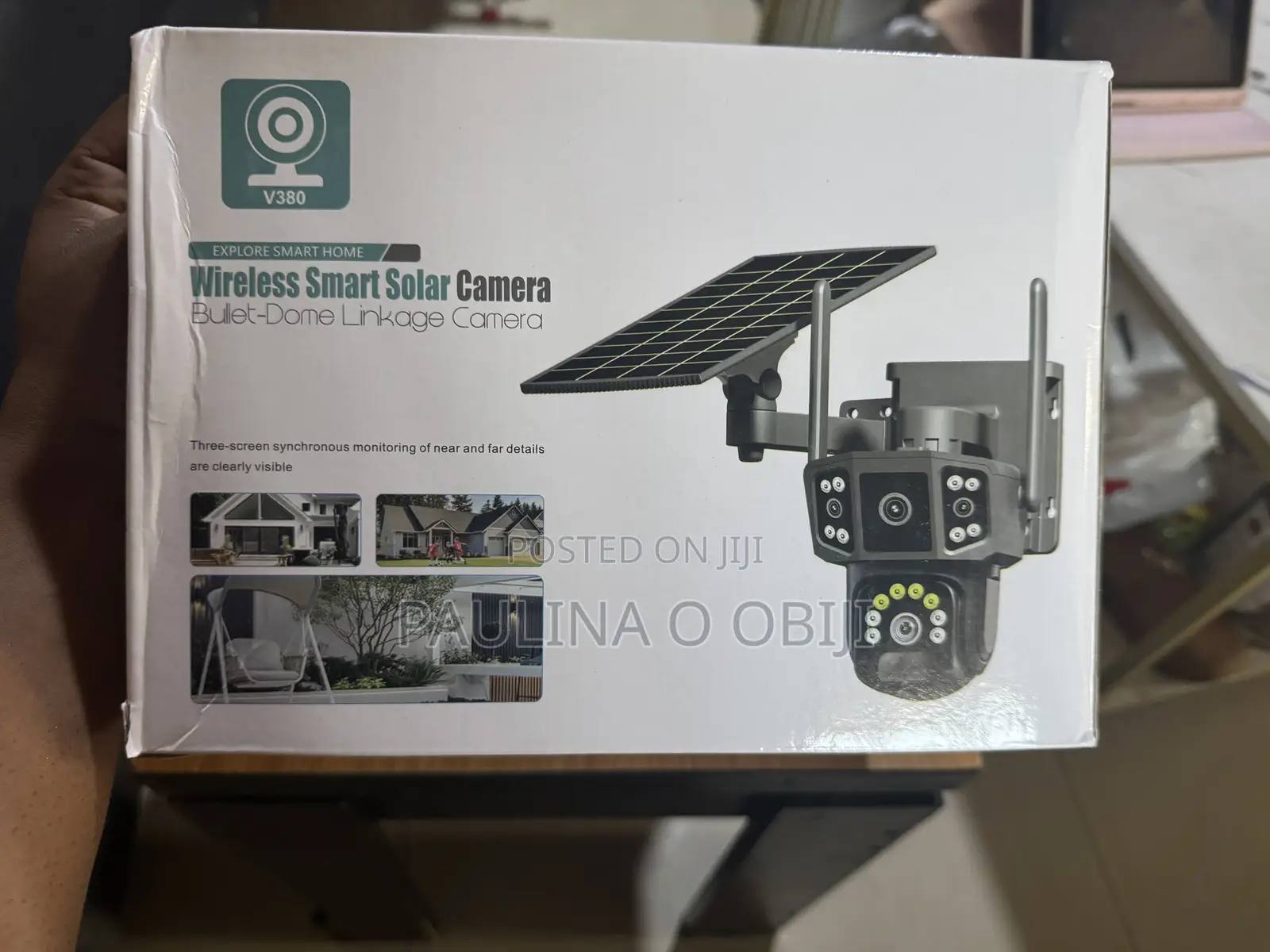 V380 Wireless Smart Solar Bullet-Dome, Security Camera