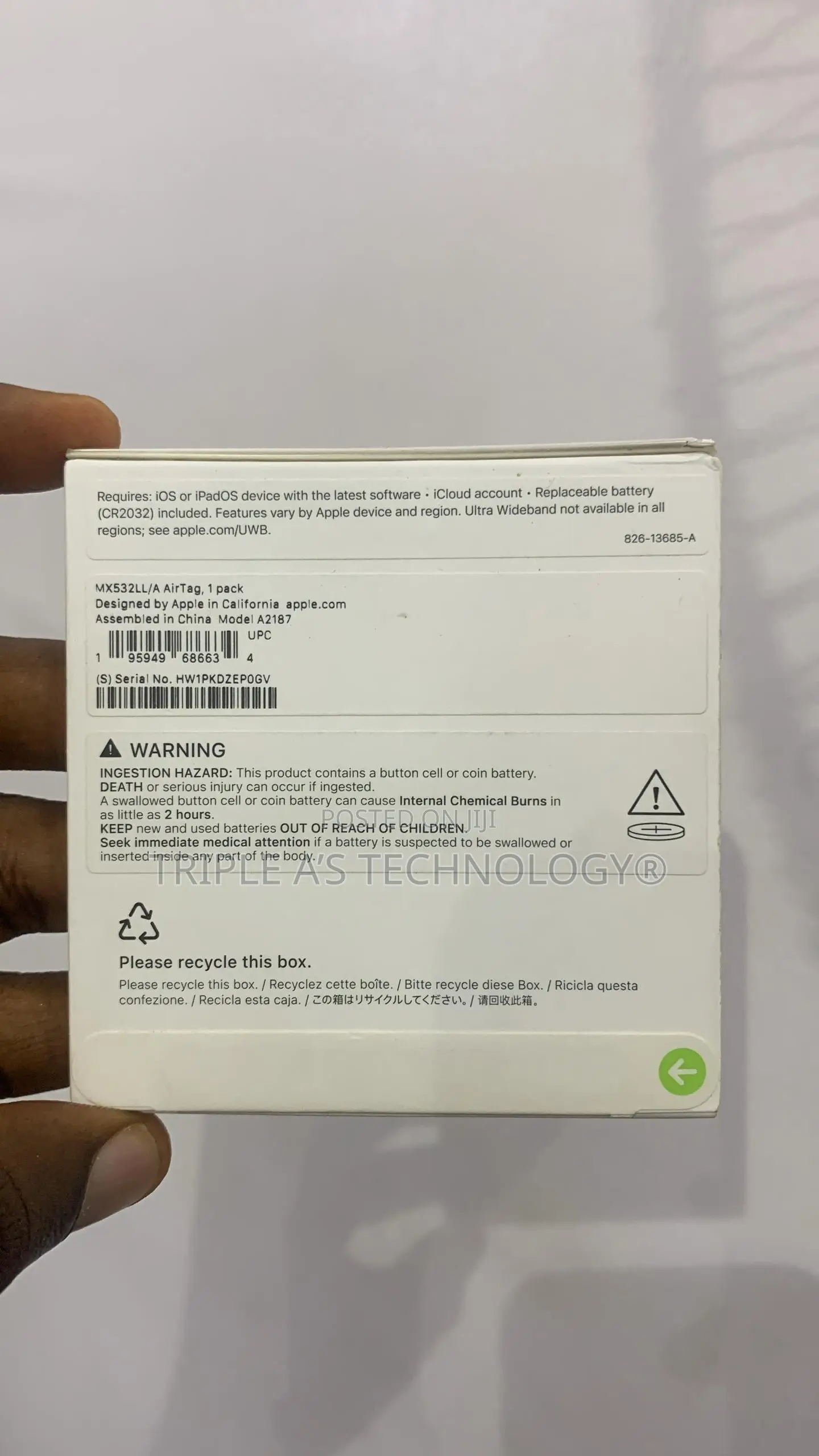Original Apple Airtag (1Pack) 1st and 2nd Generation