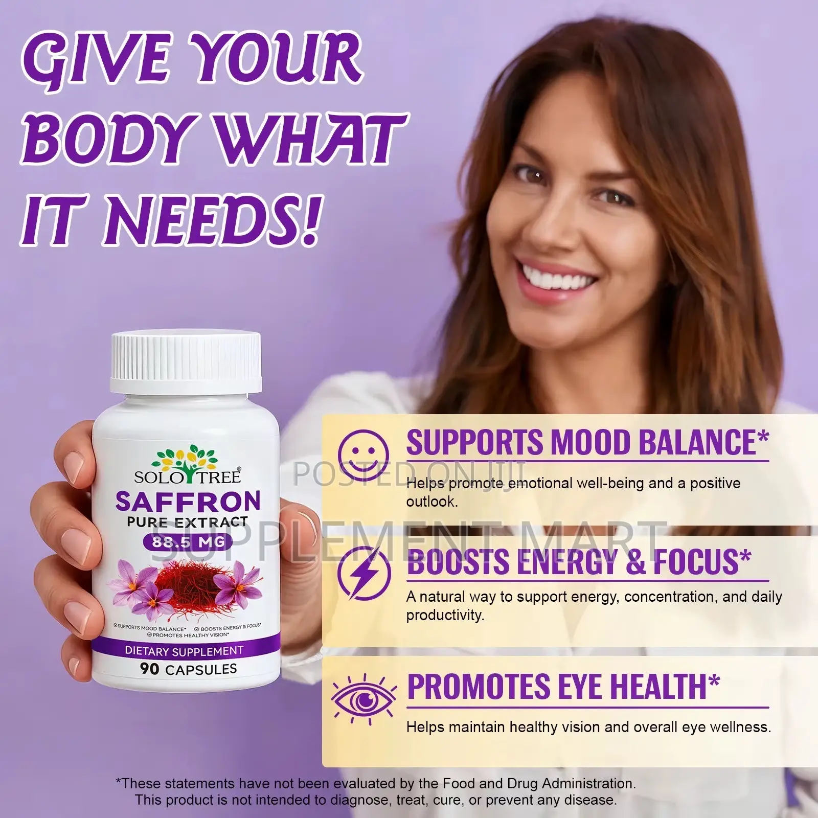 Saffron Pure Extract Capsules 88.5 MG – 90 Capsules