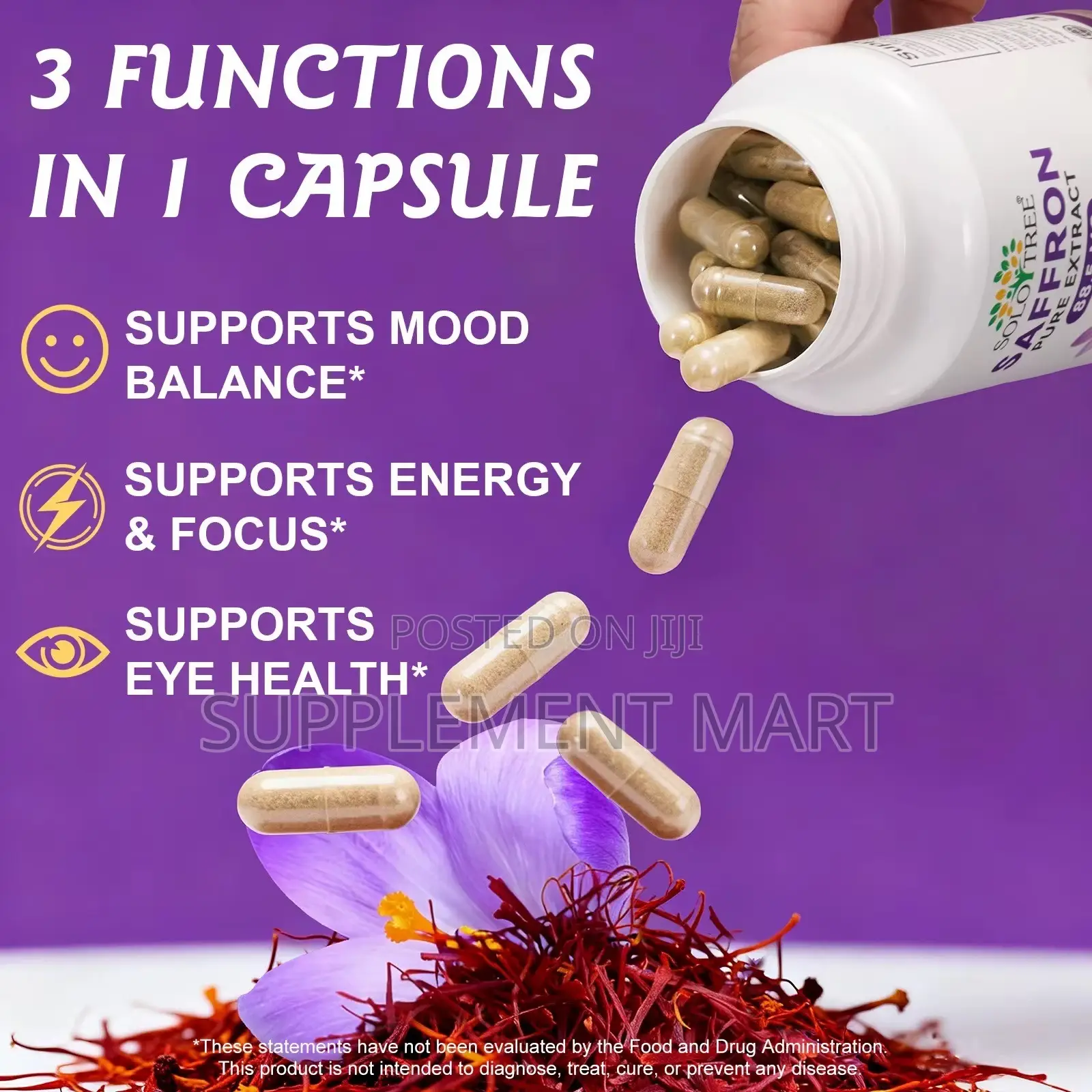 Saffron Pure Extract Capsules 88.5 MG – 90 Capsules
