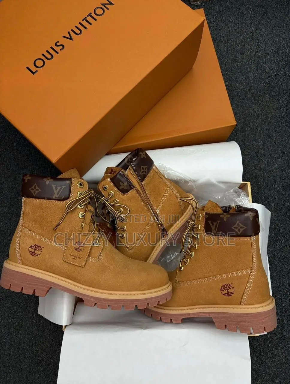 Louis Vuitton X Timberland Quality Luxury Men Boots