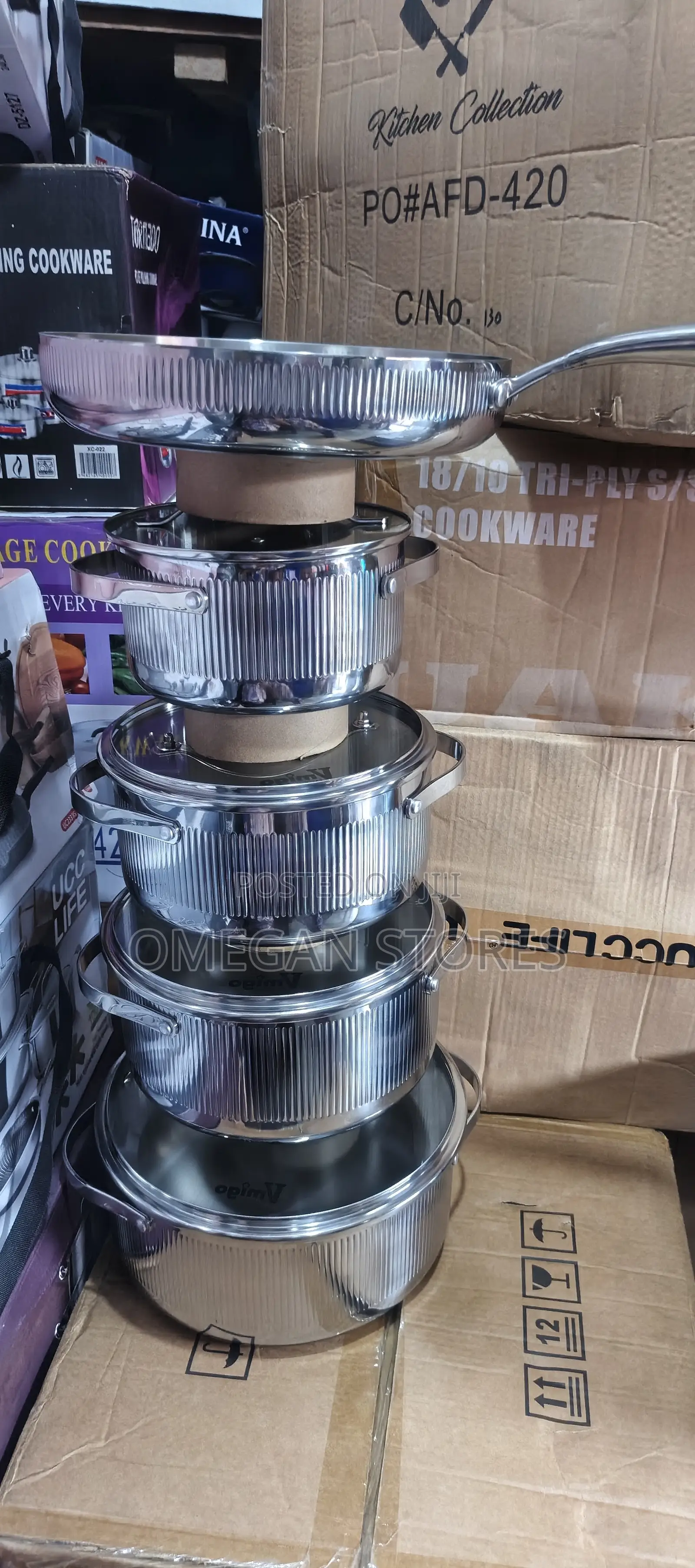 Vmigo 14pcs Stainless Steel Cookware Set