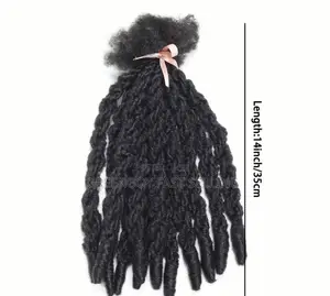 1 Pack 12 Strands Double Twisting Locs Black for Men