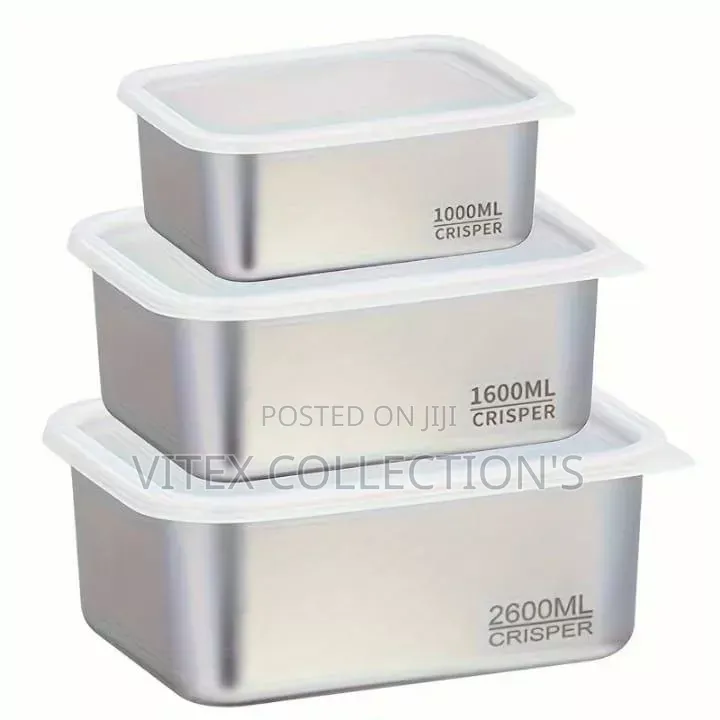 3pcs Stainless Steel Food Storage