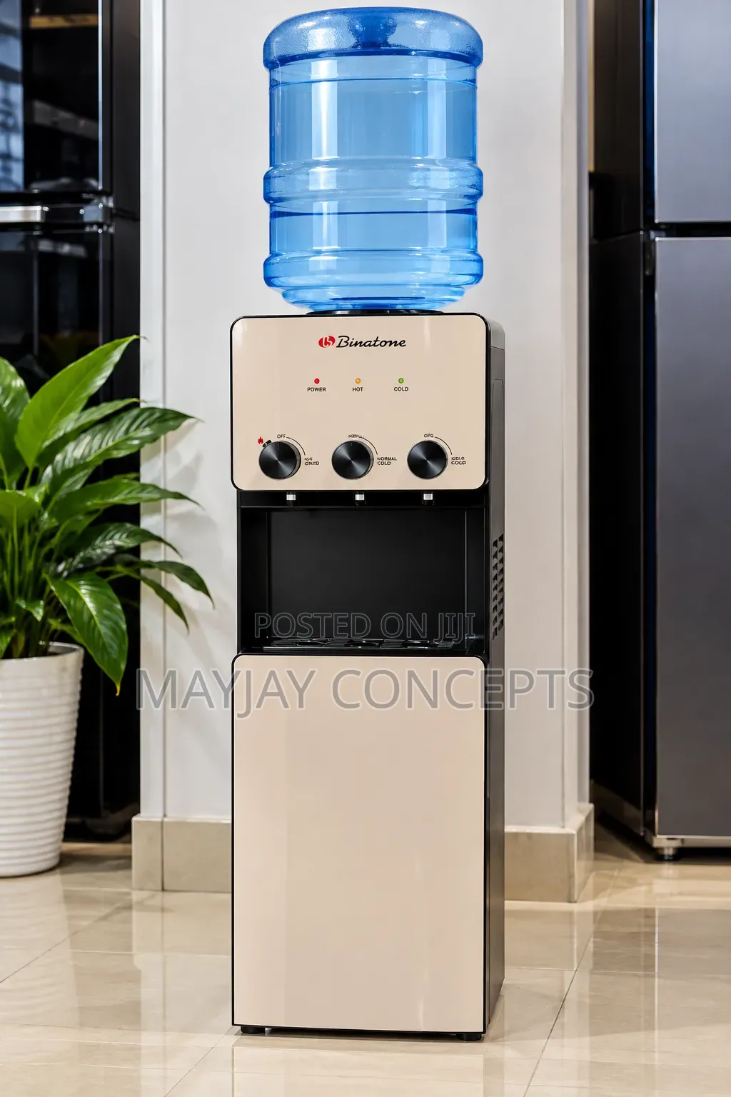 Binatone Hot and Cold Water Dispenser With Storage Cabinet-Low Watt