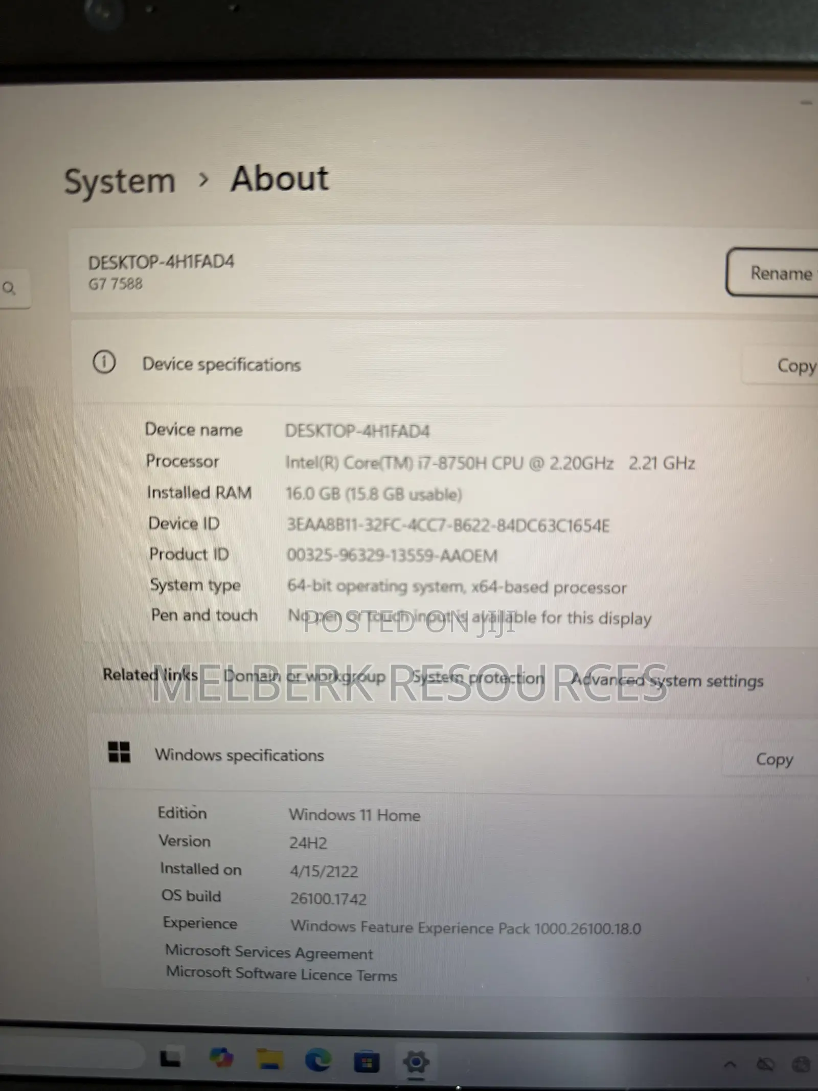 Laptop Dell G7 15 7588 16GB Intel Core i7 SSD 512GB