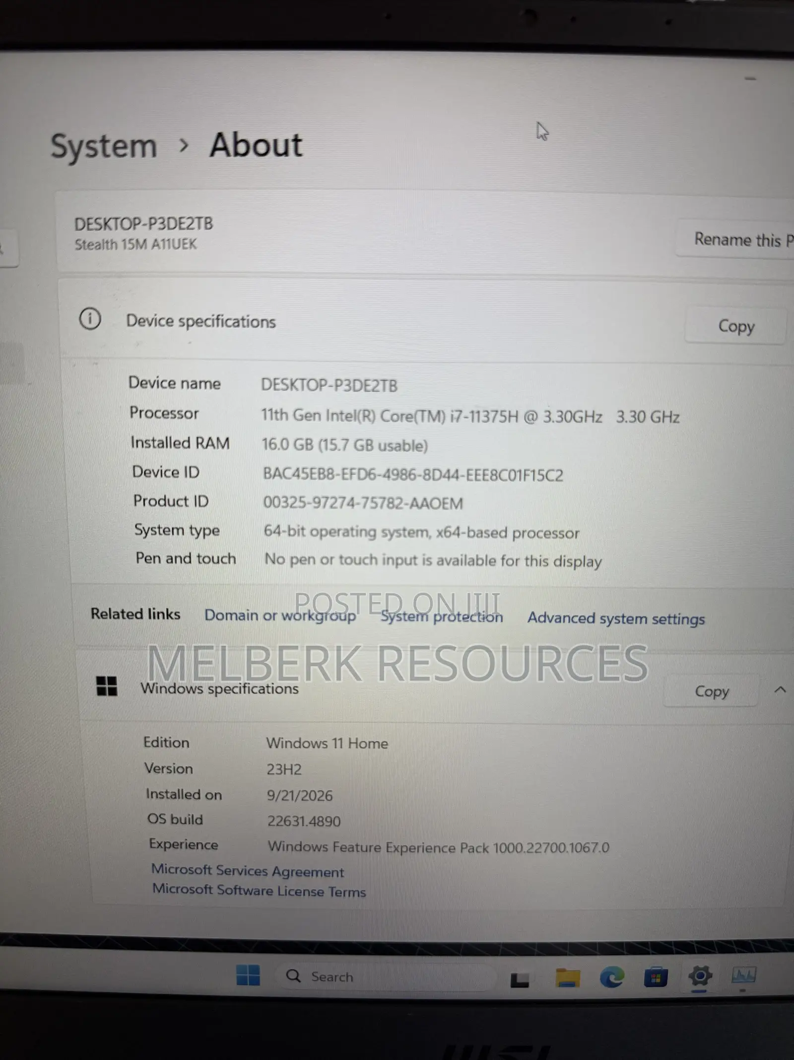 Laptop MSI Stealth 16 AI Studio 16GB Intel Core i7 SSD 1T