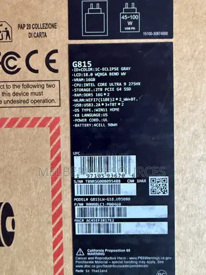 New Laptop Asus ROG Strix G18 32GB Intel Core Ultra 9 SSD 2T