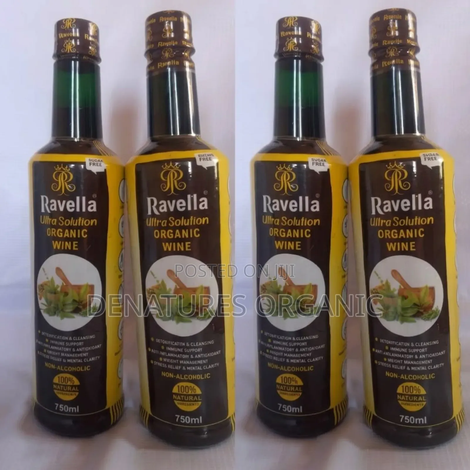 Ravella Ultra Solution Non-Alcoholic Organic Wine–750ml Herbal Tonic