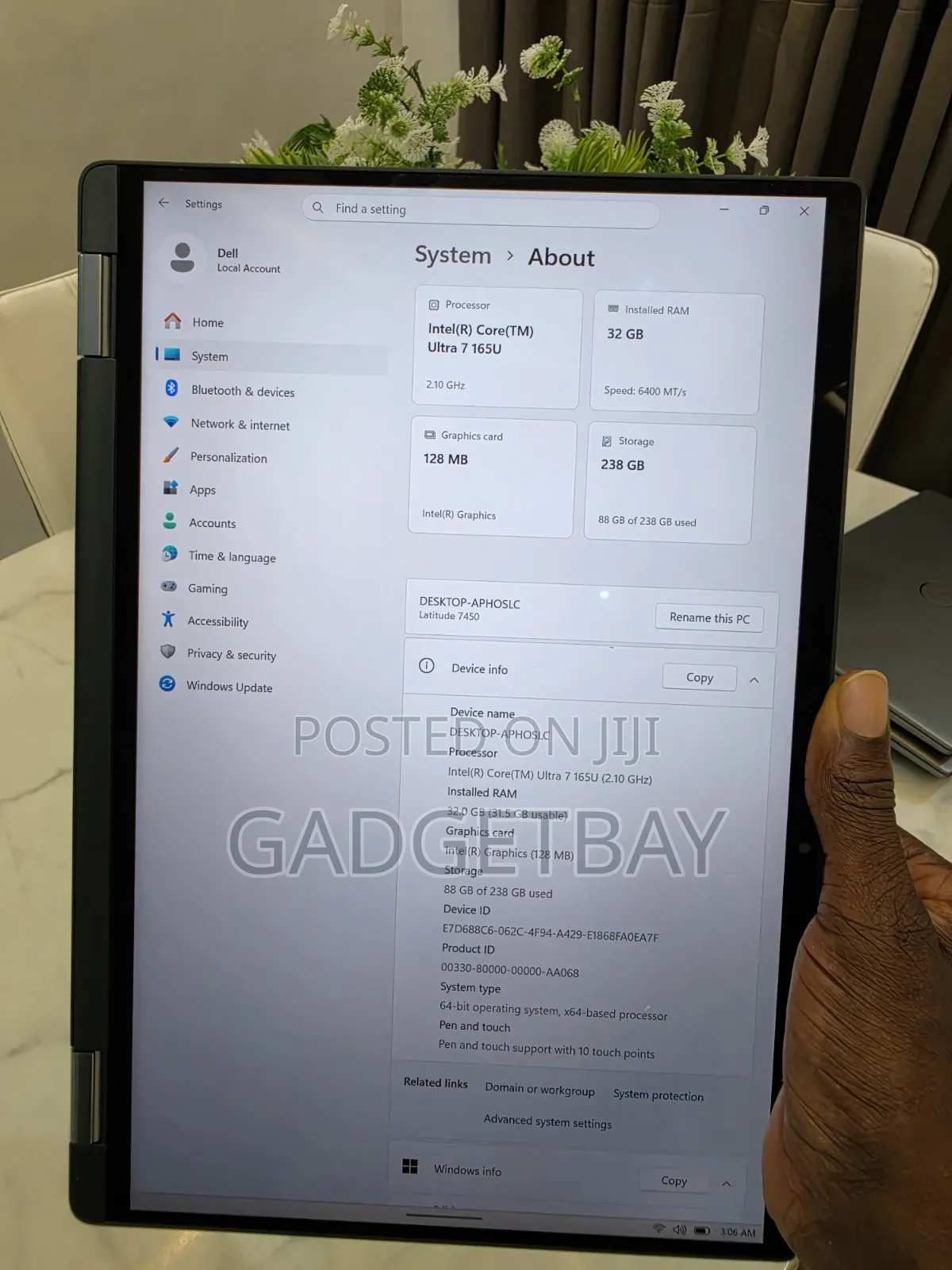 Laptop Dell Latitude 7450 32GB Intel Core Ultra 7 SSD 256GB