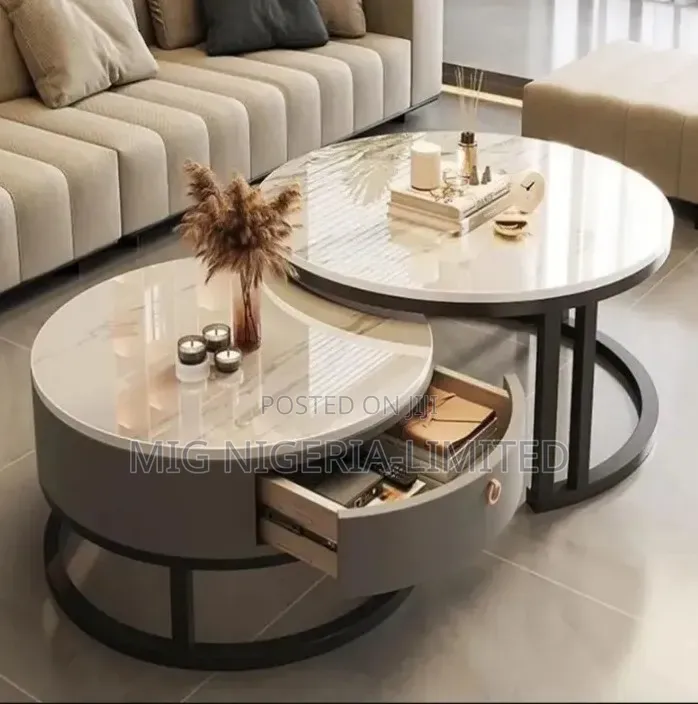 Marble Round Center Table for Living Room – Luxury Marble Center Table