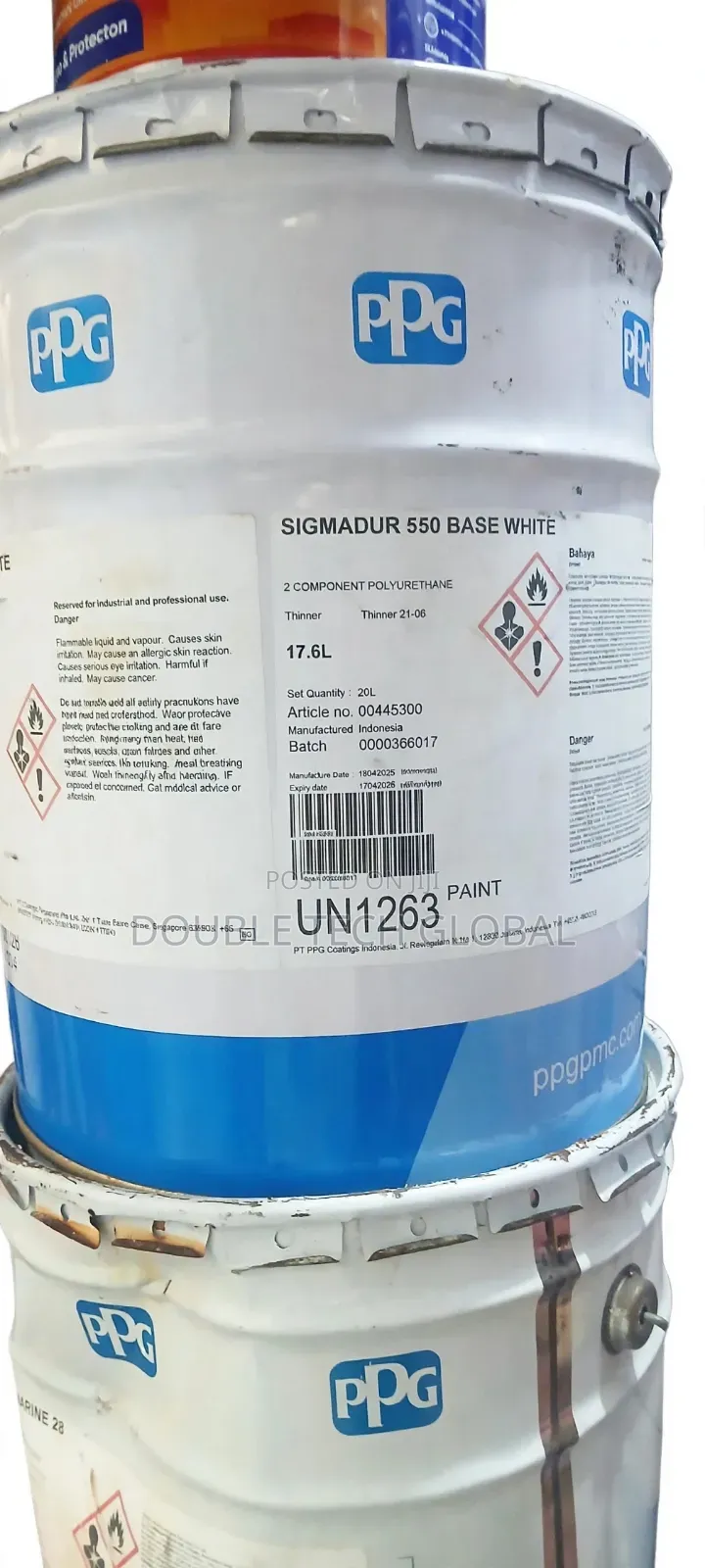 Original PPG Sigmadur 550 Base White 17.6L - 2 Component Polyurethane