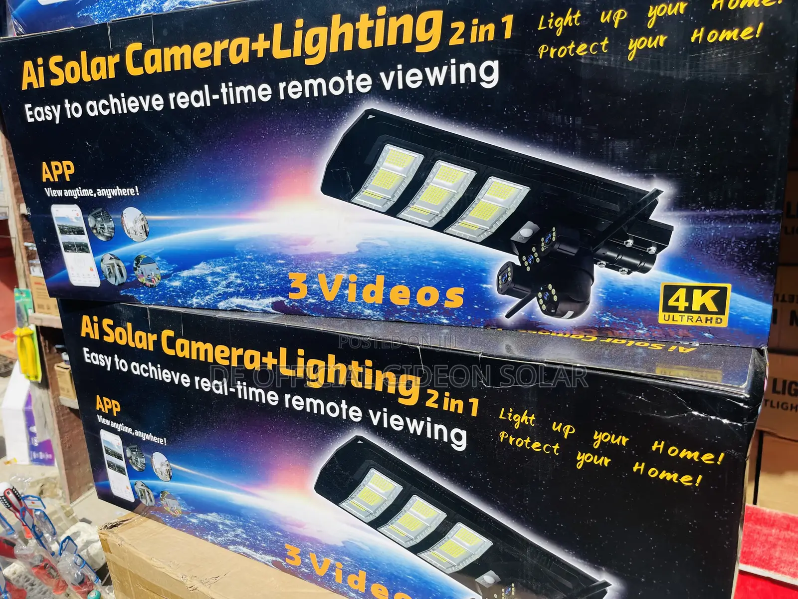 2in1 Solar Camera and Street Light With Pole