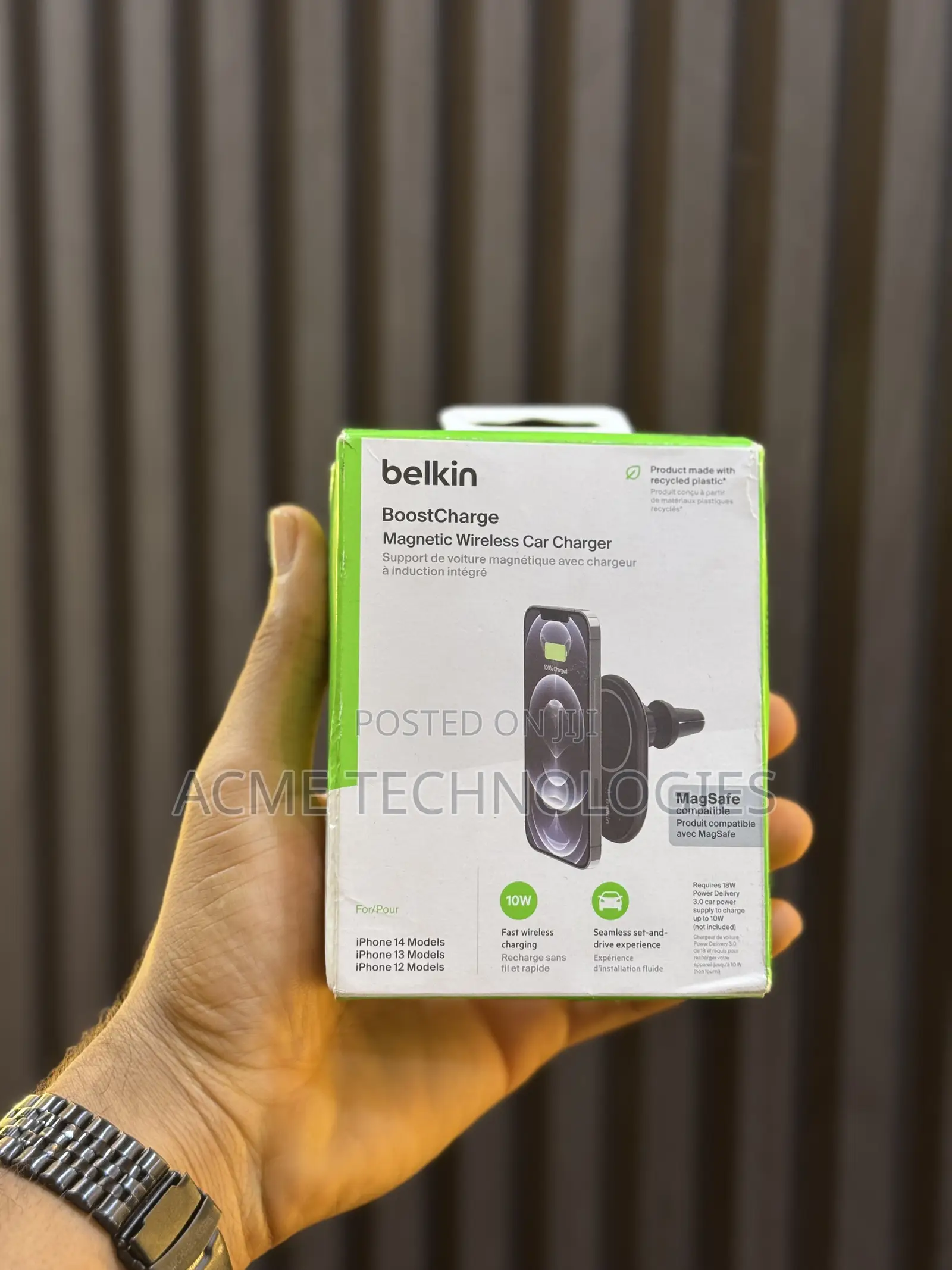 Belkin BoostCharge Magnetic -MagSafe Compatible- Wireless Car Charger
