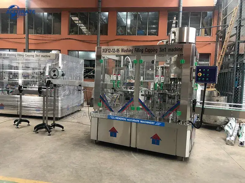 Automatic Bottle Water Machine: 3-in-1 (Washing, Filling, and Capping)